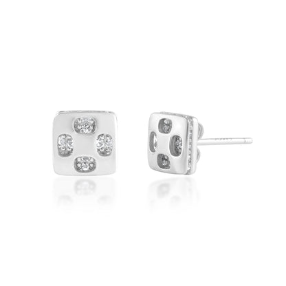 Ariva Silver Square Earring - Ariva 