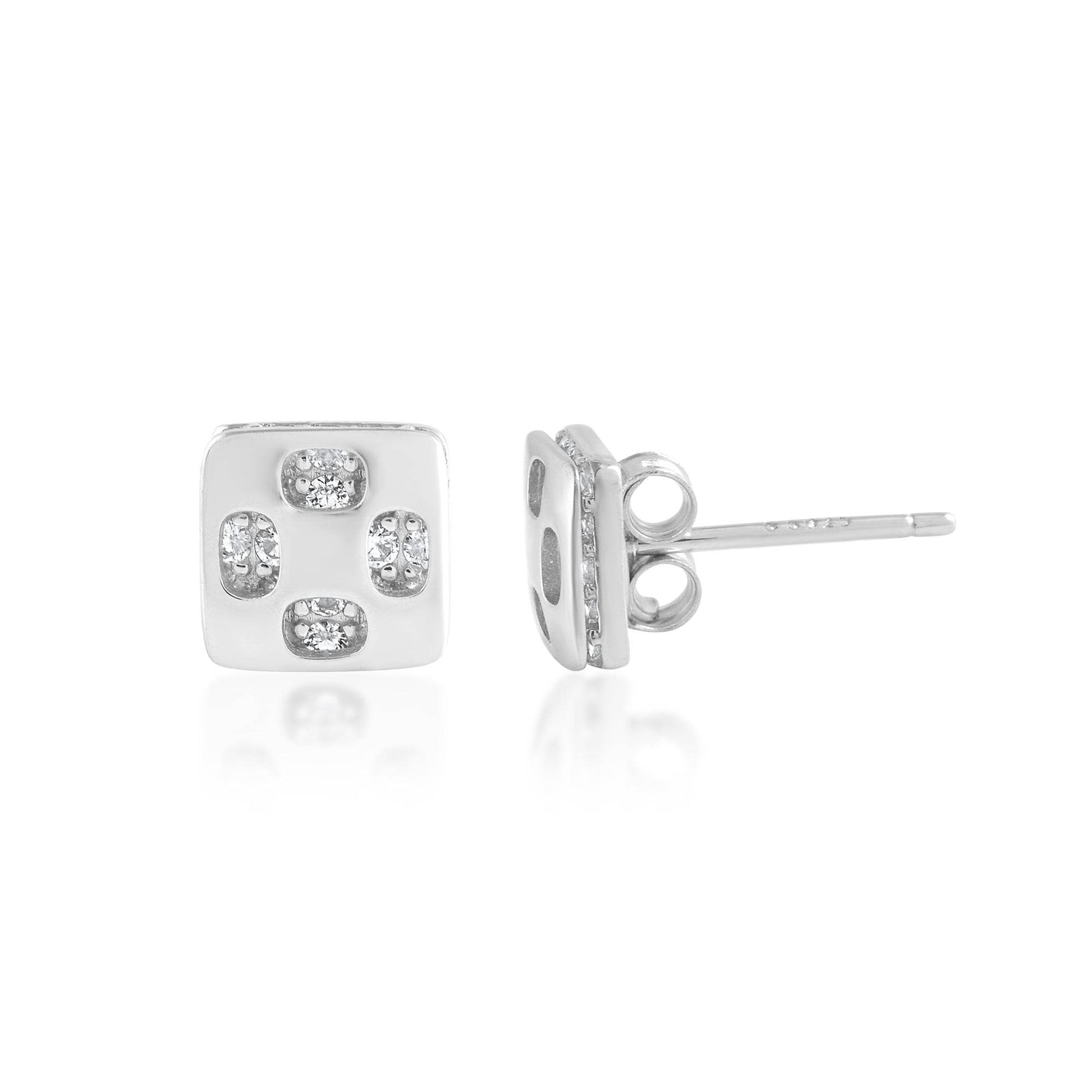 Ariva Silver Square Earring - Ariva 